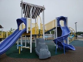 A playground at Huckleberry Park in Christiansburg, Va.