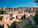 Pompeii, Italy. View Of Pompeii Archaeological Park In Sunny Day.