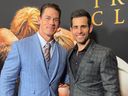 Chris Van Vliet (right), pictured with actor and WWE Superstar John Cena.