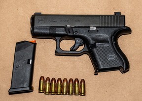 Peel Regional Police say officers seized a loaded handgun while investigating a suspicious vehicle in Mississauga.