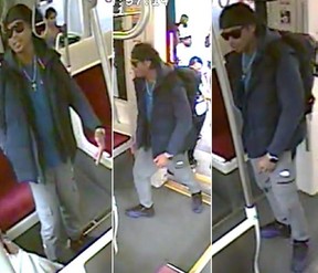 Toronto Police released these images of a suspect accused of an assault aboard a TTC streetcar.