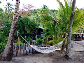 Beach hammock at Jade Mountain