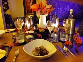 Dinner in our sanctuary