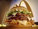 A new double-patty sandwich called the Big Arch arrives at participating McDonald's on Tuesday, Aug. 27, 2024.