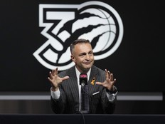 Toronto Raptors head coach Darko Rajakovic speaks to the media.