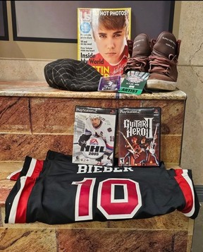 Get up close and personal with Stratford's most famous son, musician Justin Bieber. The Stratford Perth Museum boasts a comprehensive exhibit on the singer, featuring plenty of items donated by his friends and family. Laura Shantora Nelles/Toronto Sun