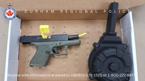 Handgun seized by Durham Regional Police. DURHAM REGIONAL POLICE HANDOUT