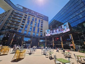 The outdoor plaza of McGregor Square