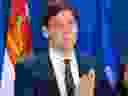 British Columbia Prime Minister David Eby spoke to reporters at a federal meeting in Halifax on Tuesday, July 16, 2024.