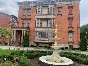 Exterior of the one time Casino that’s now the Saratoga Springs History Museum. The owner would place a red ball in the fountain as a signal police were in the area in the Prohibition days.