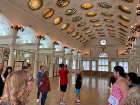 The ornate roof of the Casino, now a concert and wedding venue.