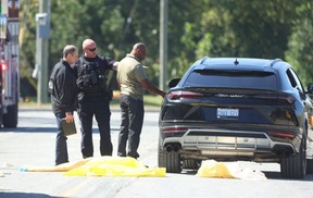 Investigators work at the scene on Monday, Sept. 10, 2024. JACK BOLAND/TORONTO SUN