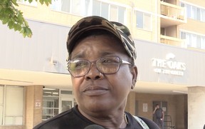 Cristina, 58, who is scared for herself and the safety of her grandkids after a gunbattle unfolded at her North York building at 170 Chalkfarm Dr., is seen here on Friday, Sept. 13, 2024.