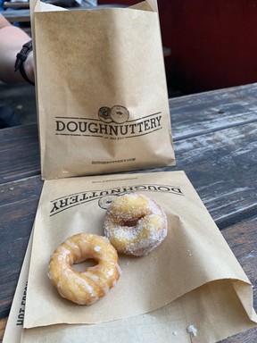 We tried vanilla glazed and salted caramel doughnuts from the Doughnuttery inside Chelsea Market in NYC. (Jane Stevenson/Toronto Sun)