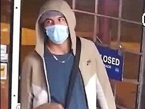 Suspect sought by police in a retail robbery investigation. TORONTO POLICE HANDOUT
