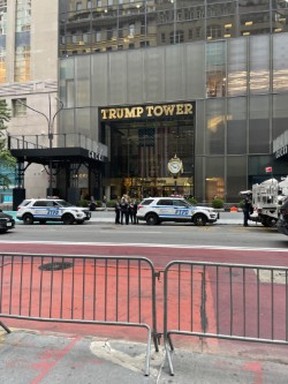 Trump Tower in New York has loads of security -- Joe Warmington photo