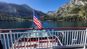 The M.S. Dixie II approaches Emerald Bay on Lake Tahoe. SARA SHANTZ PHOTO