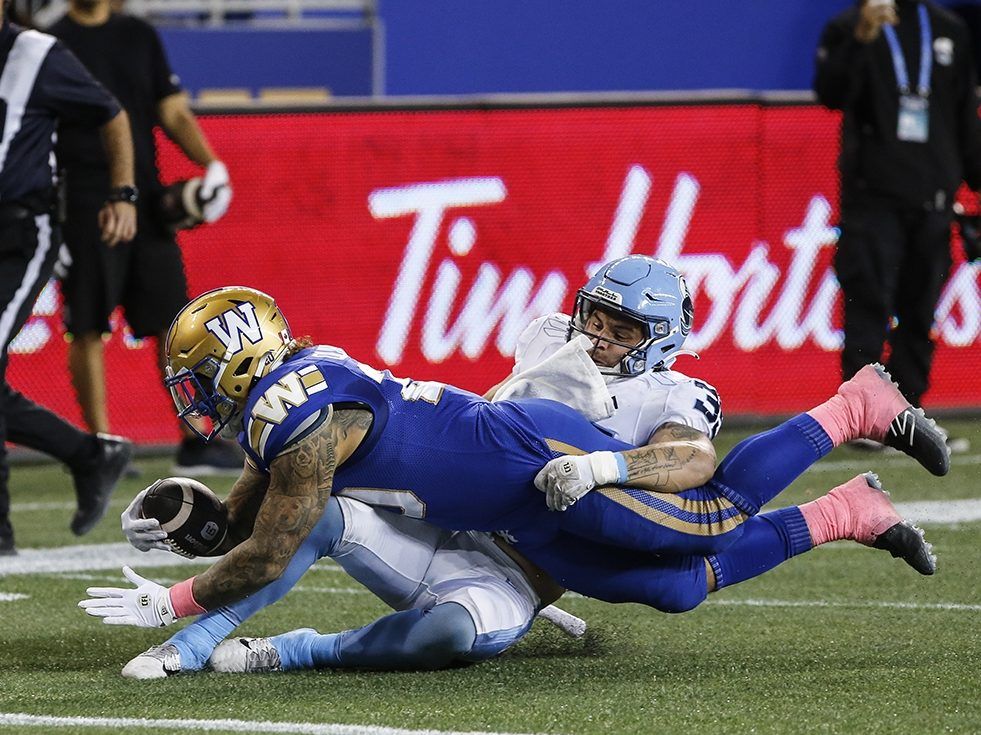 Argonauts defence smothers Collaros and the Blue Bombers to clinch playoff spot