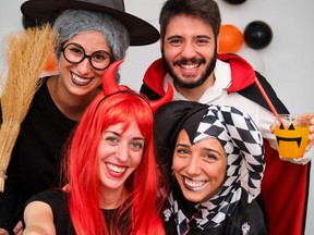 Be creative when putting together a Halloween costume.