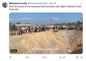 An X post by Mohamed El Saife.