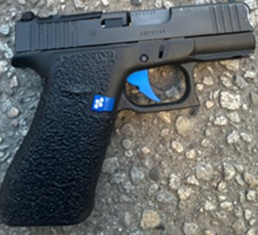 An image from Toronto Police of a firearm seized in a auto theft investigation.