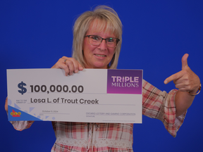 Top Stories Tamfitronics Trout Creek lottery winner Lesa Lingenfelter.
