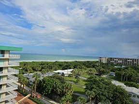 The view of the Atlantic Ocean from the Hampton Inn in Cocoa Beach greets guests each morning. Direct access to the beach can be seen on the pathway in the bottom left. Laura Shantora Nelles/Toronto Sun