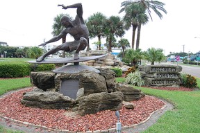 Kelly Slater, considered the world's best surfer, is immortalized in a statue welcoming visitors to Cocoa Beach, Florida. Laura Shantora Nelles/Toronto Sun