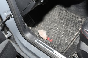 A driver was injured when a thrown a rock thrown at his vehicle smashed through the windshield and struck him in the face near Stouffville and McCowan Rds. on Saturday, Oct. 19, 2024.