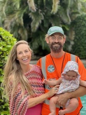 Kyle Kemper, younger half brother to Prime Minister Justin Trudeau, with his wife, Brittany, and their newborn daughter, Ayla, are in Floridacampaigning for Donald Trump. (Supplied photo)