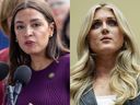 Alexandria Ocasio-Cortez, izquierda y Riley gana.
