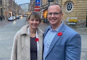 Corps Sergeant Major Christa Laforce, is in Ypres, Belgium, representing the Edmonton Police Service with her husband, Edmonton Police Deputy Chief Devin Laforce, on Wednesday, Nov. 6, 2024.