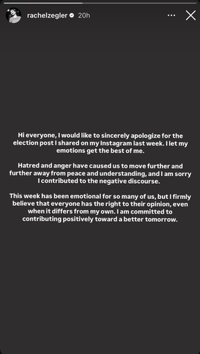 Zegler IG post