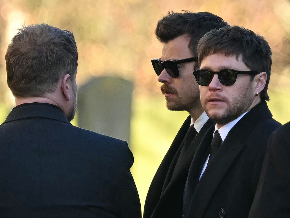 Liam Payne’s One Direction bandmates among mourners at singer’s funeral