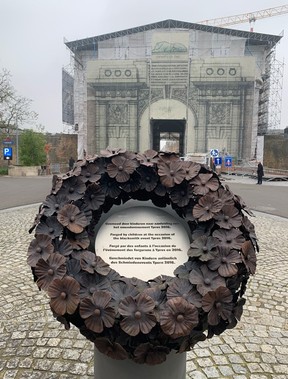 Menin Gate in Ypres, Belgium, is under restoration until the summer of 2025, so the annual Remembrance Day ceremony could not be held inside the memorial, but 5,000 people still gathered at the gate and in the town square on Monday, Nov. 11, 2024.