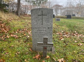 Sgt. Sam Glode is laid to rest at Saint Gregory's Catholic Cemetery in Liverpool, Nova Scotia.