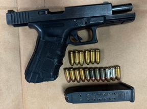 Glock 17, with a 16 round magazine 17 rounds of ammunition