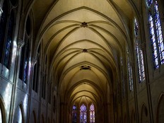 This photograph shows the nave of Notre-Dame de Paris cathedral in Paris, on Nov. 29, 2024