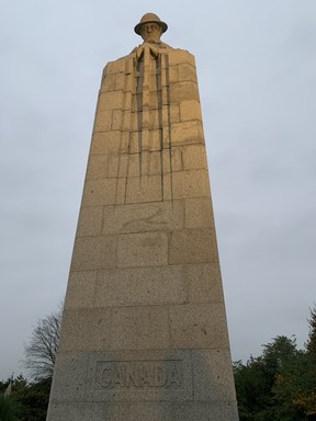 The St. Julien Memorial, aka The Brooding Soldier, is a Canadian war memorial in the village of Saint-Julien, in Belgium, commemorating the Canadian First Division's participation in the Second Battle of Ypres, which included fighting in the face of the first poison gas attacks during the First World War.