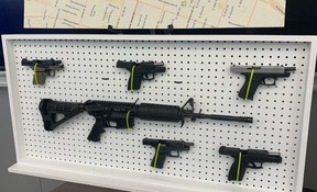 Some of the guns seized in Project Churchill. HPS
