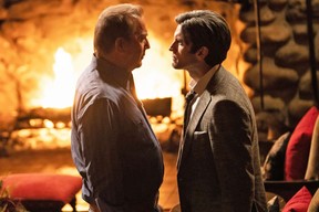 Kevin Costner and Wes Bentley in a scene from “Yellowstone.”