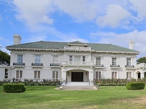 Exterior of Tournament House in Pasadena, Calif.