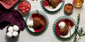 Plum pudding casserole.