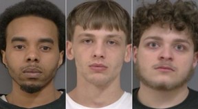 From left, Tyrese Douglas-Hodgson, Peter Jesiotr, and Ethan Bell.