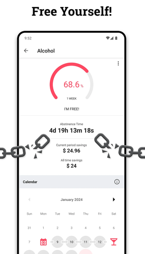The Quitzilla: Quit Tracker app lets you track actions you want to curb such as alcohol consumption, smoking, vaping, eating junk food or gambling.