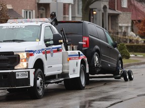 Toronto Police investigate a fatal shooting at a home on Fairholme Ave. east of Allen Rd. and Lawrence Ave. W., in Toronto on Monday, Dec. 9, 2024.