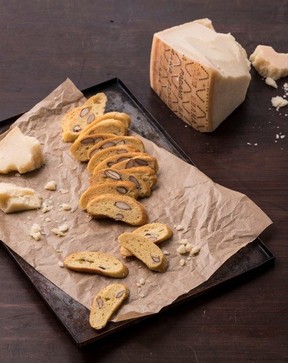 Savoury Grana Padano biscotti.