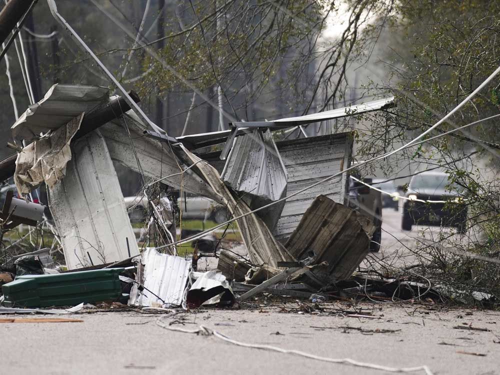 4 killed in a storm system that spawned tornadoes across the southern U.S.