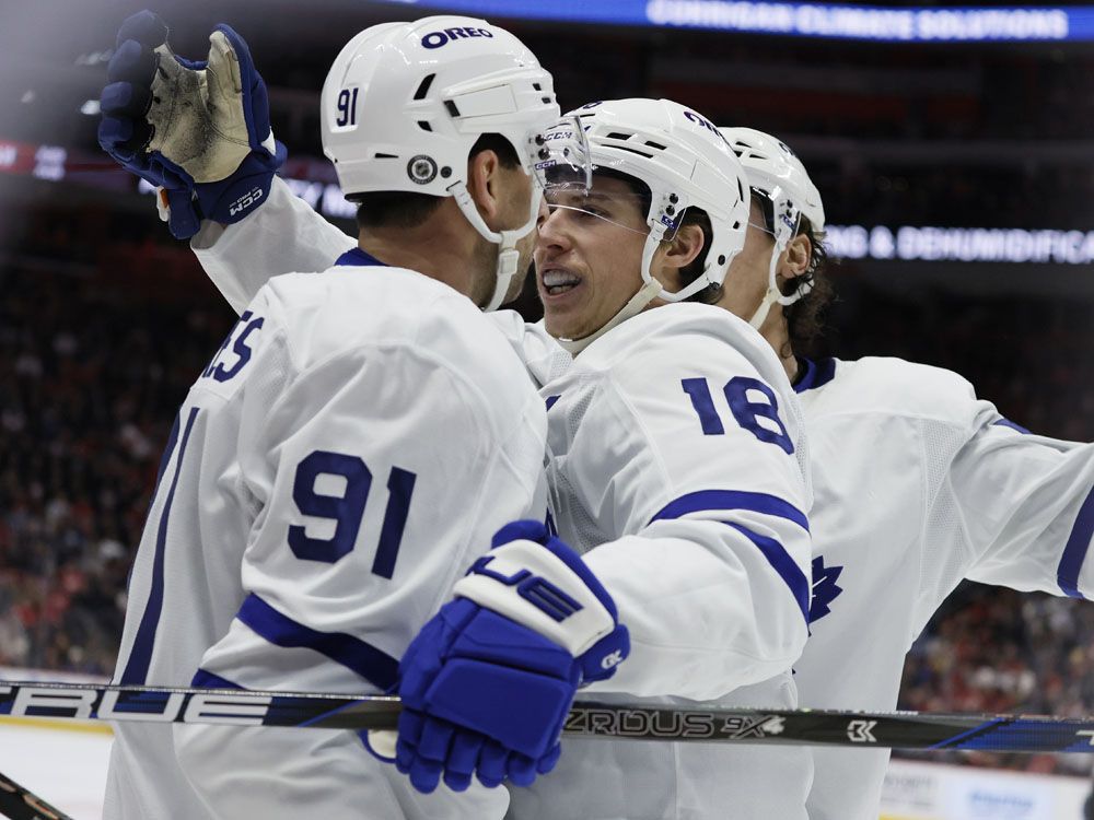 Mitch Marner hat trick leads Maple Leafs to win in Detroit