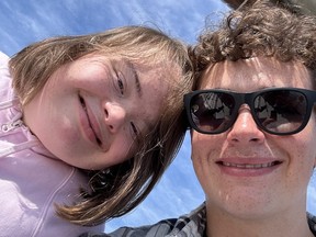 Mackenzie ‘Mac’ Casey, left, and her brother Nate on an outing at the Toronto harbour.